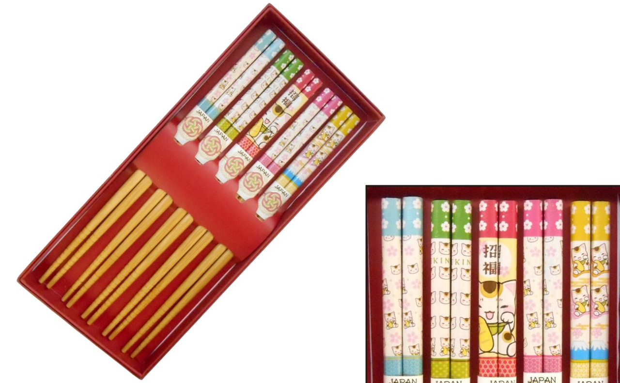 箸5本セット（プリティ招き猫）