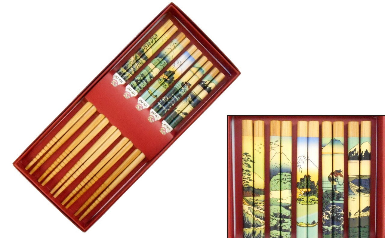 箸5本セット（浮世絵江戸巡り）