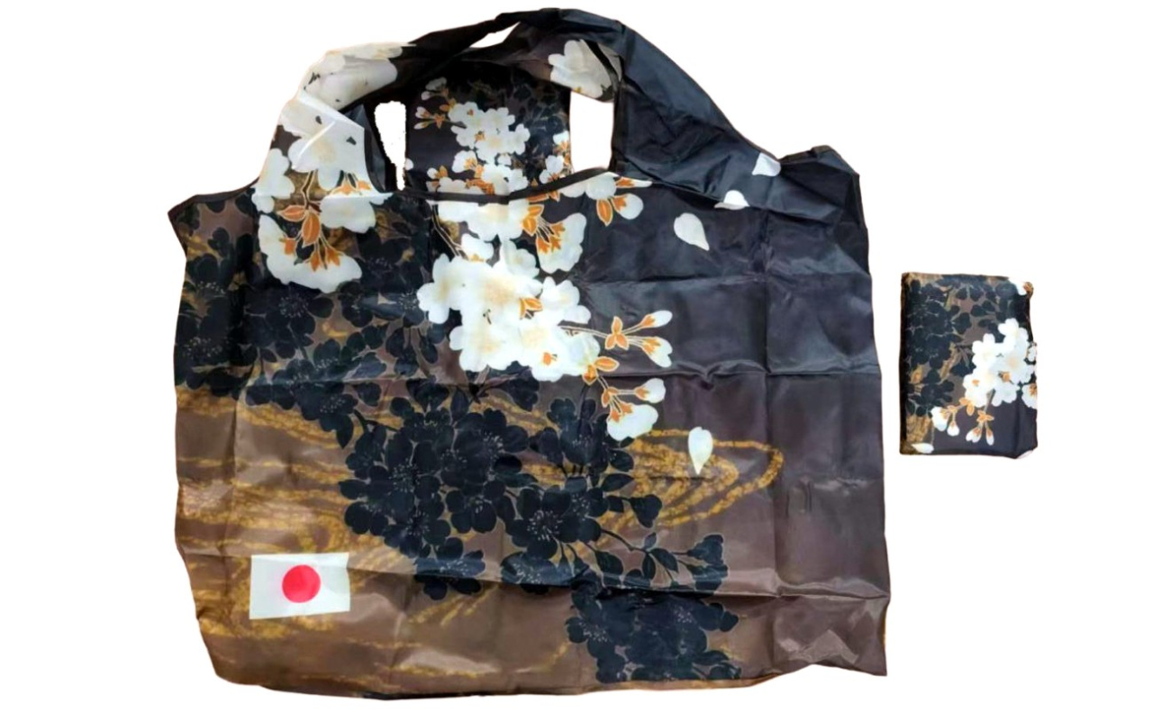 エコバッグ大（モノクロ桜）
