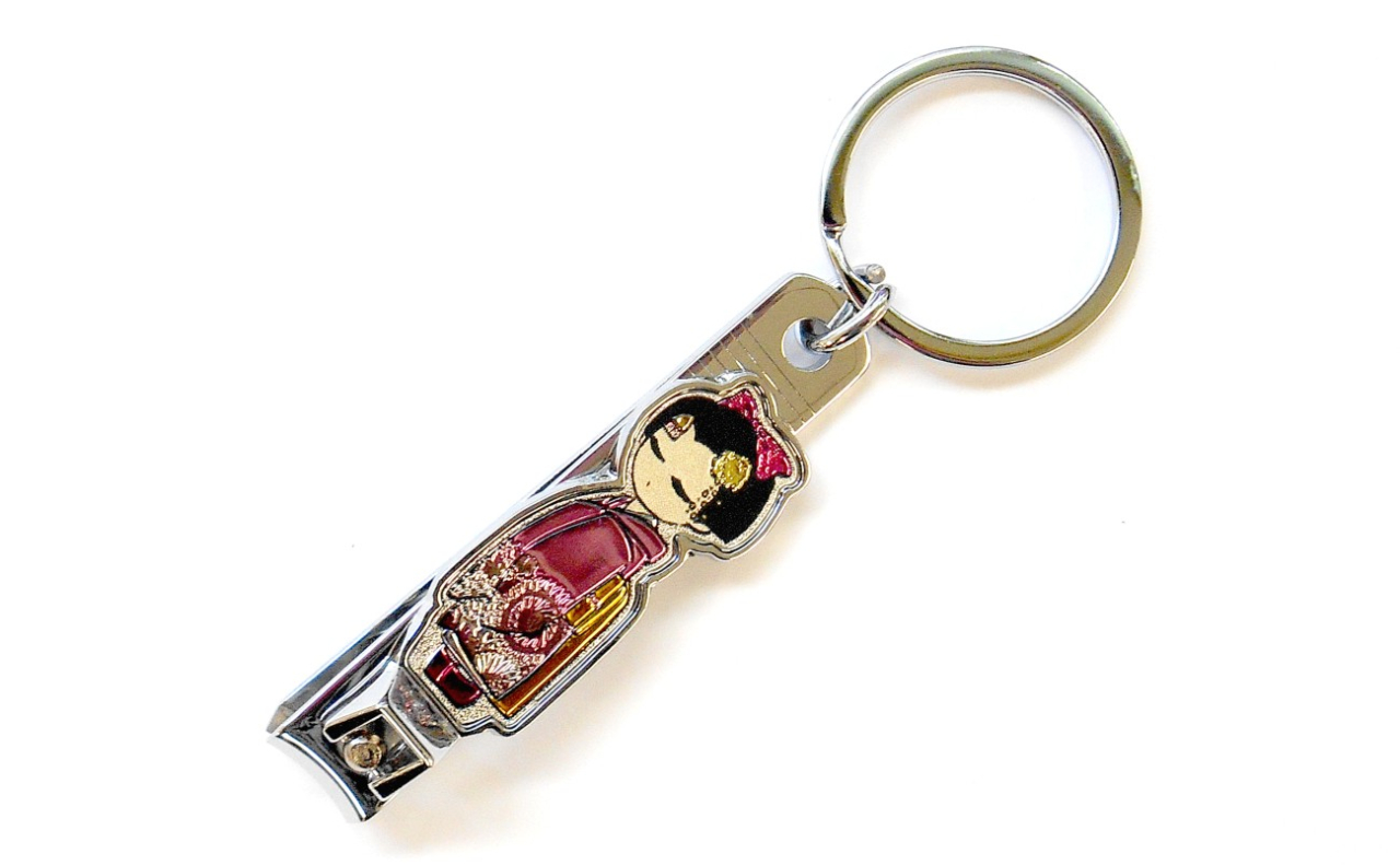 エッチングJAPAN爪切りキーホルダー（舞妓）