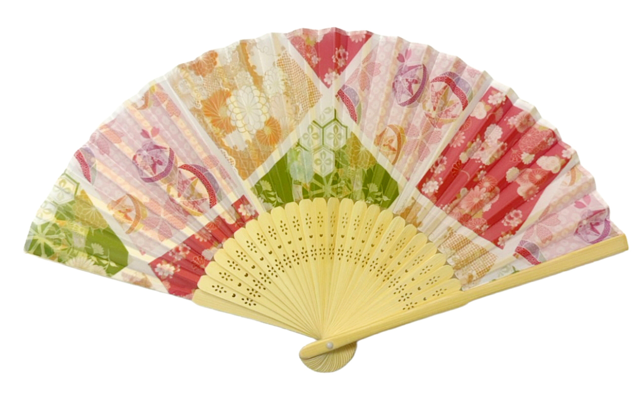 扇子（菱形千代紙）
