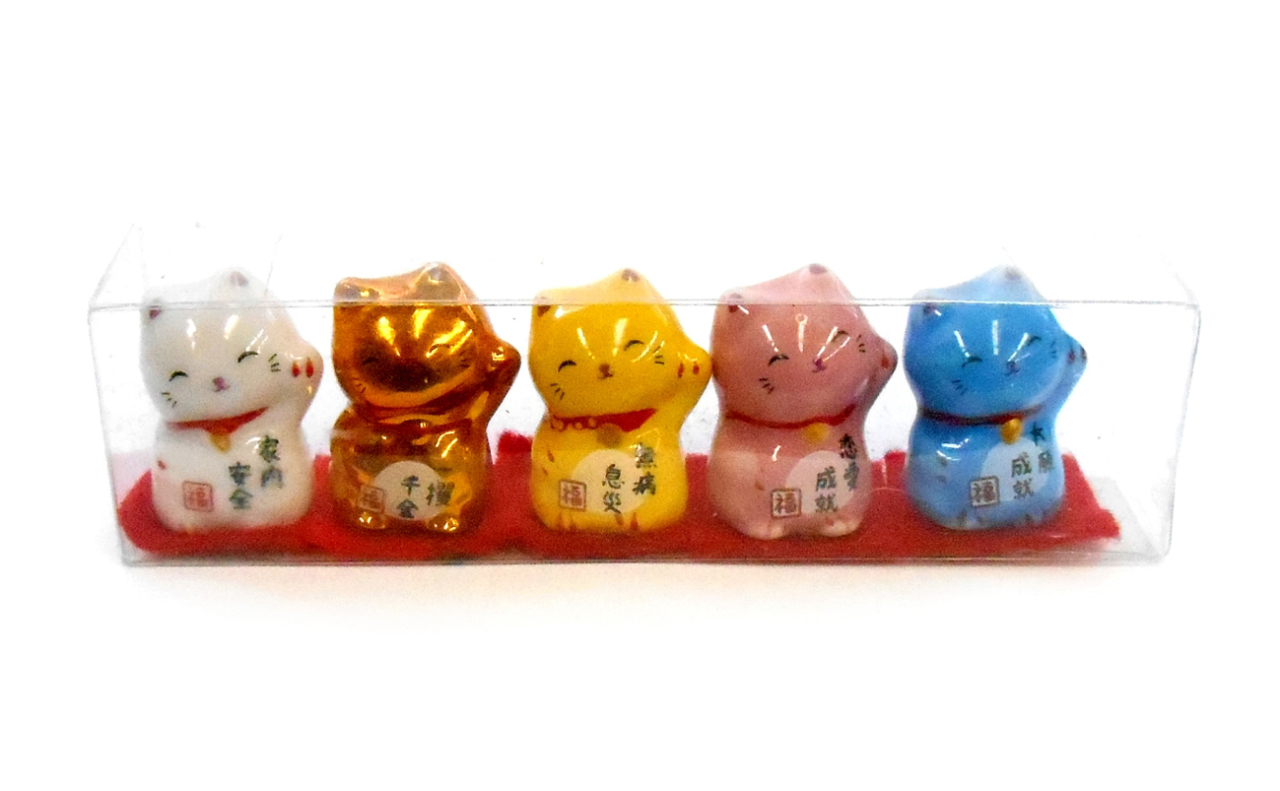 カラフル招き猫5Pセット