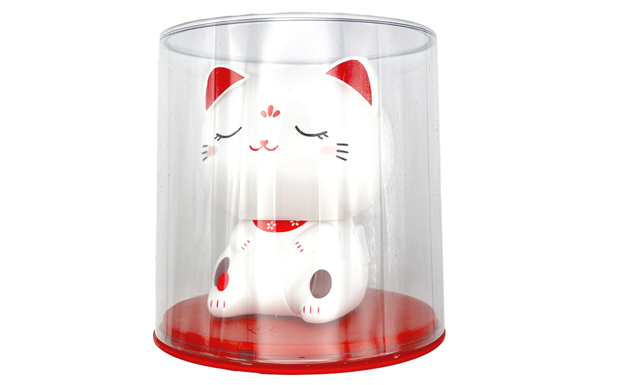 ソーラー招き猫・大　うなずきにゃんこ（ほっこり）