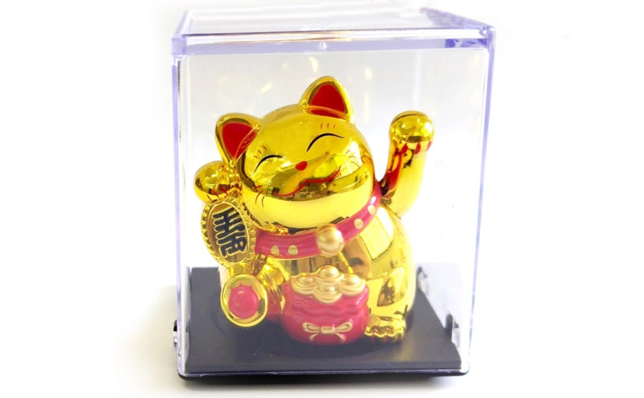 ソーラー招き猫（金）