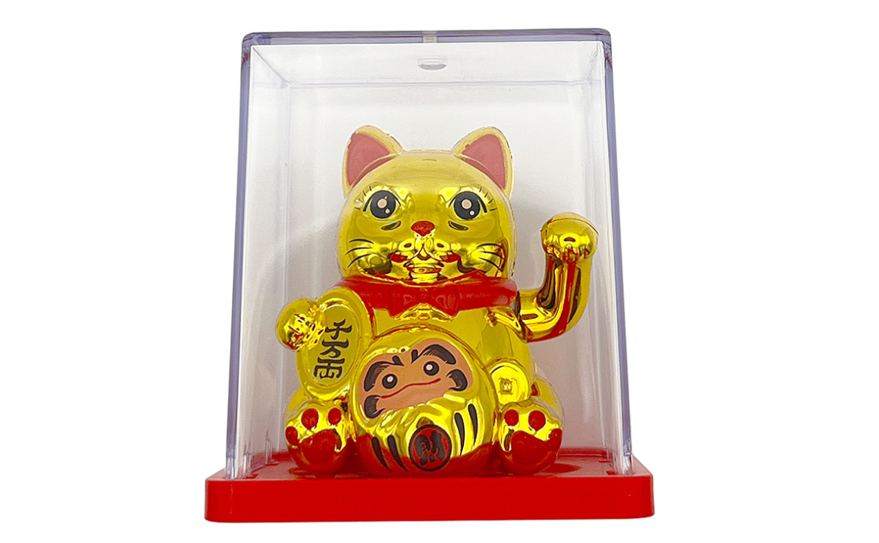 ソーラー招き猫　だるま（金）