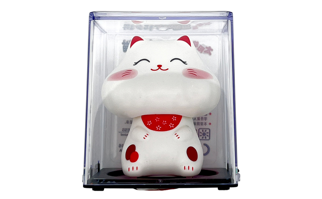 ソーラー招き猫　大福猫（ほっこり）