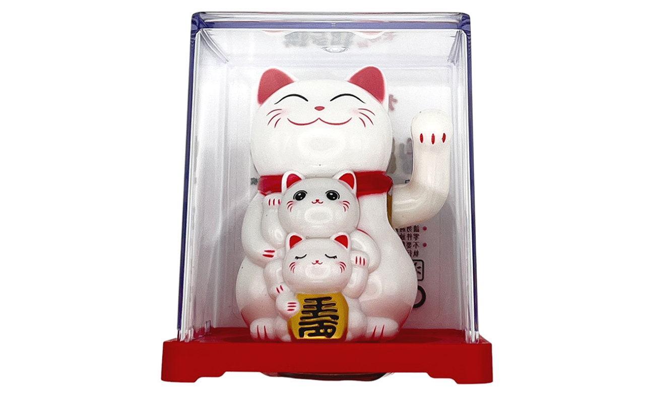 ソーラー招き猫　親子