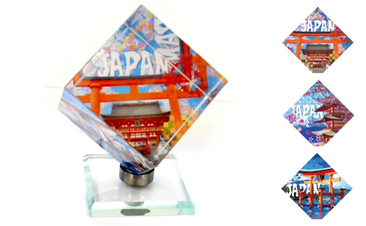 回転クリアブロック（JAPAN景色）