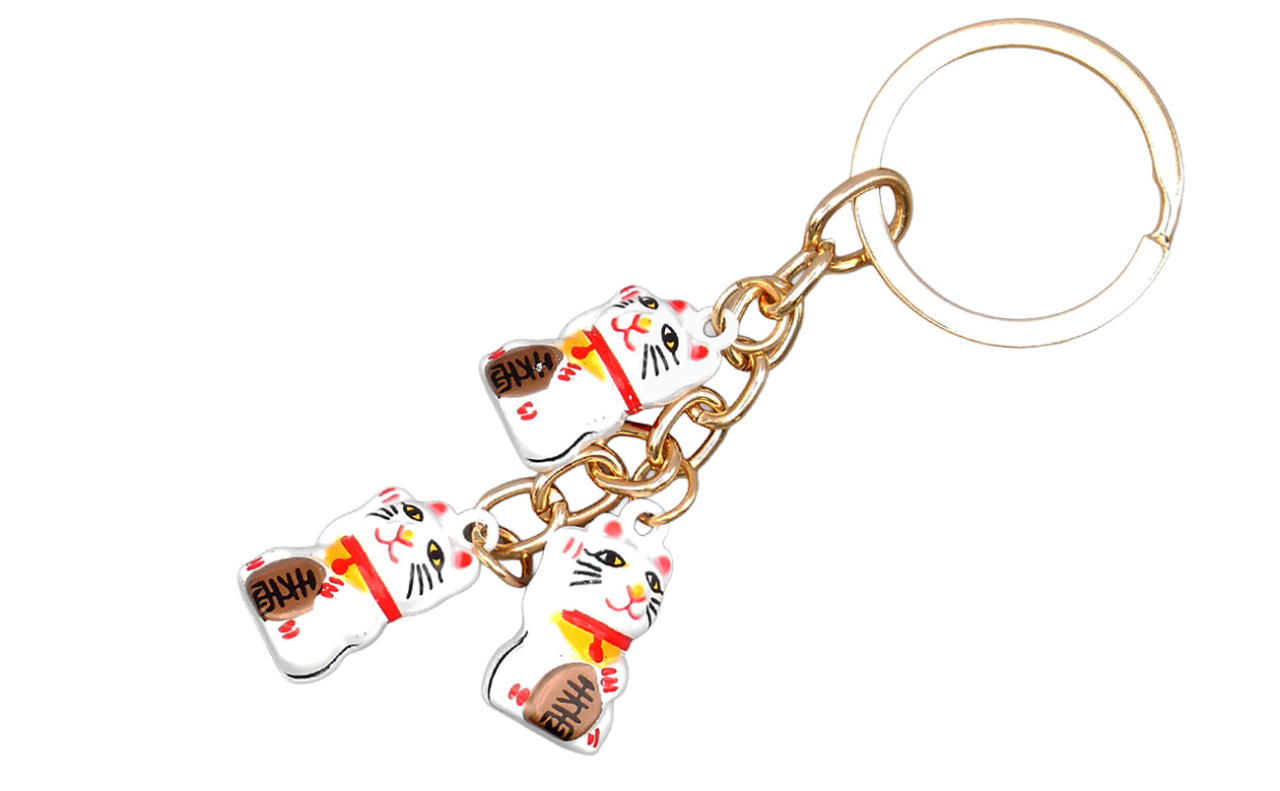 3連招き猫キーホルダー③