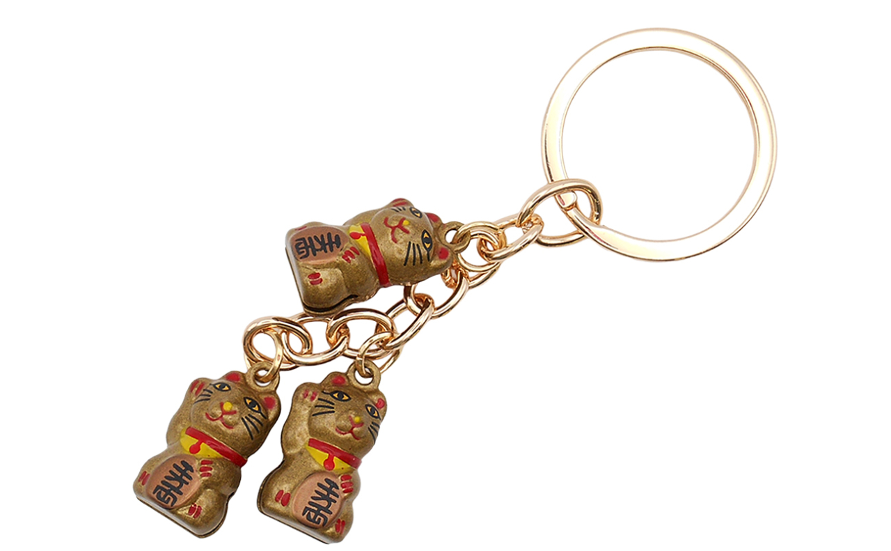 3連招き猫キーホルダー②