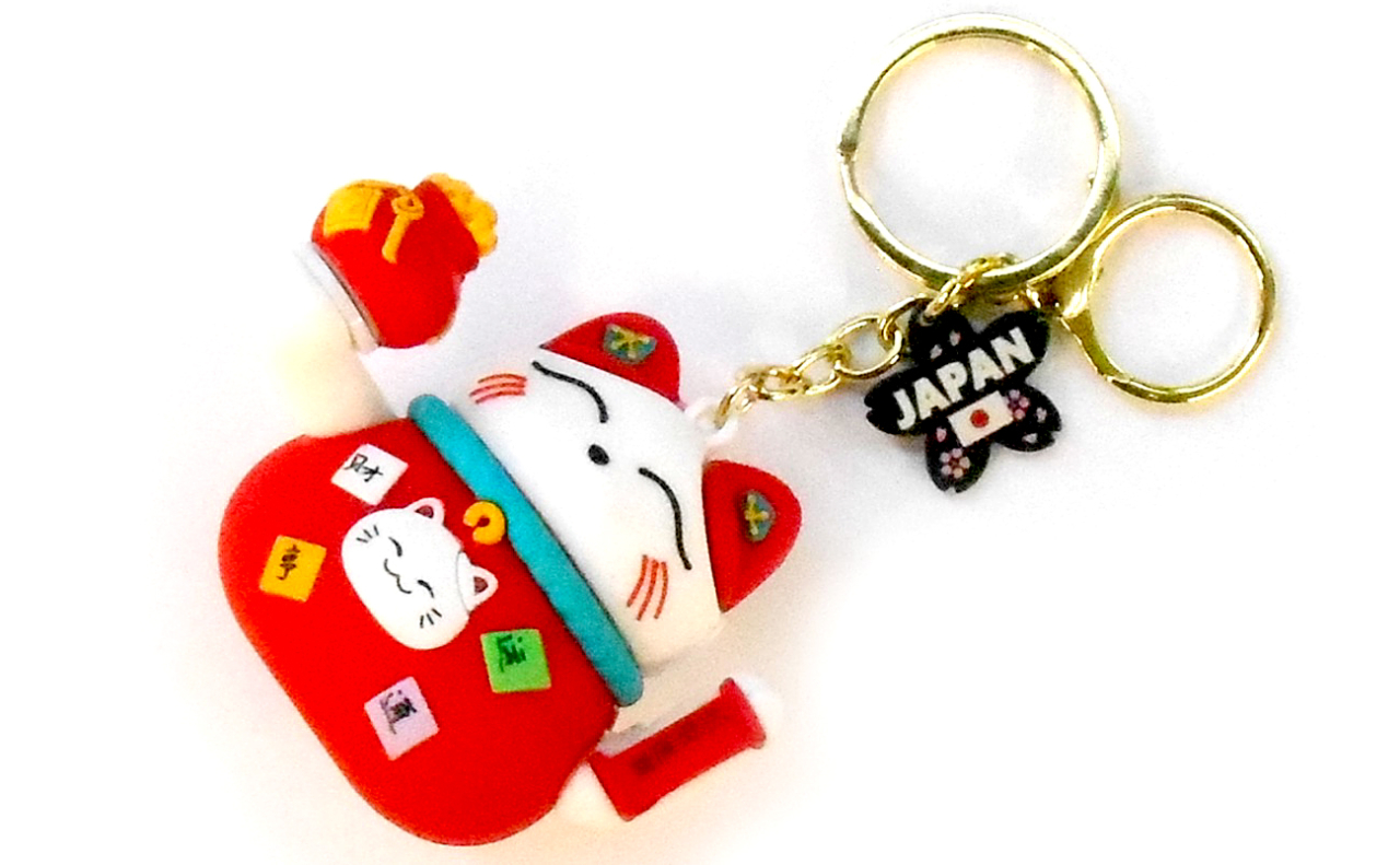 ギミック付き招き猫キーホルダー