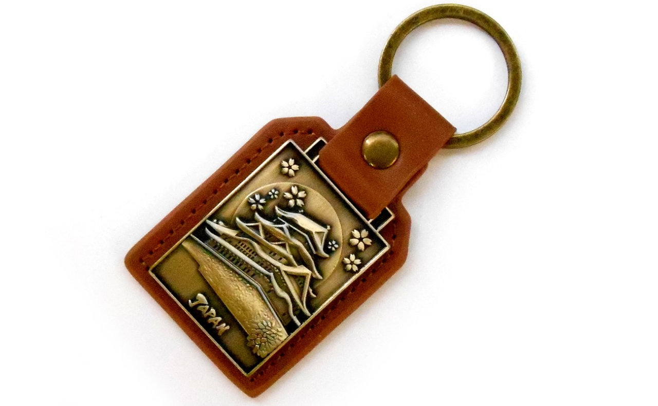 レザーメタルキーホルダー（名城）