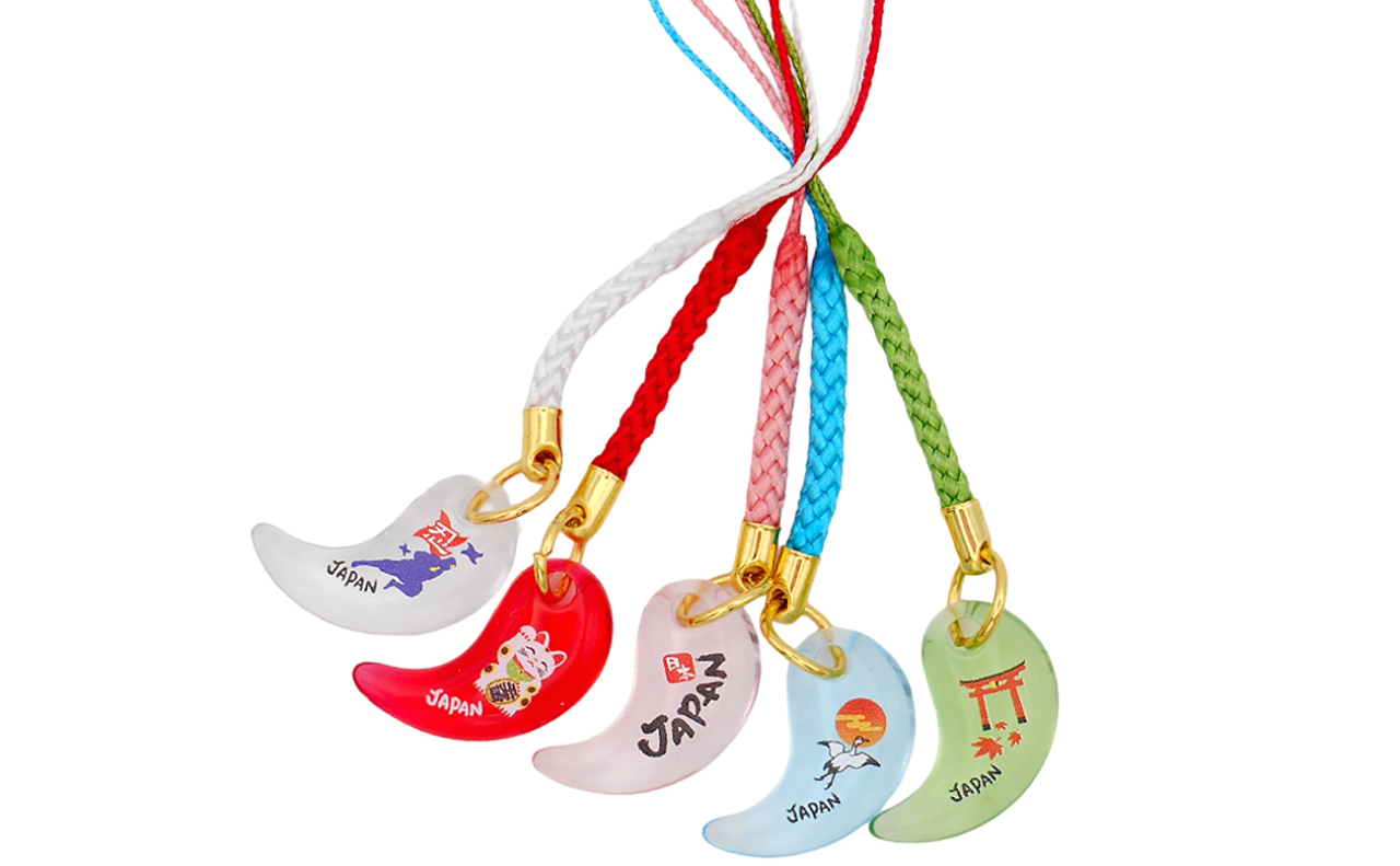 勾玉ストラップ（鳥居）