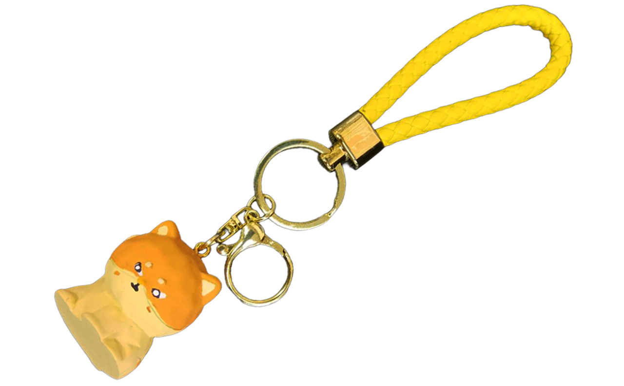 招き猫・柴犬立体キーホルダー（柴犬）