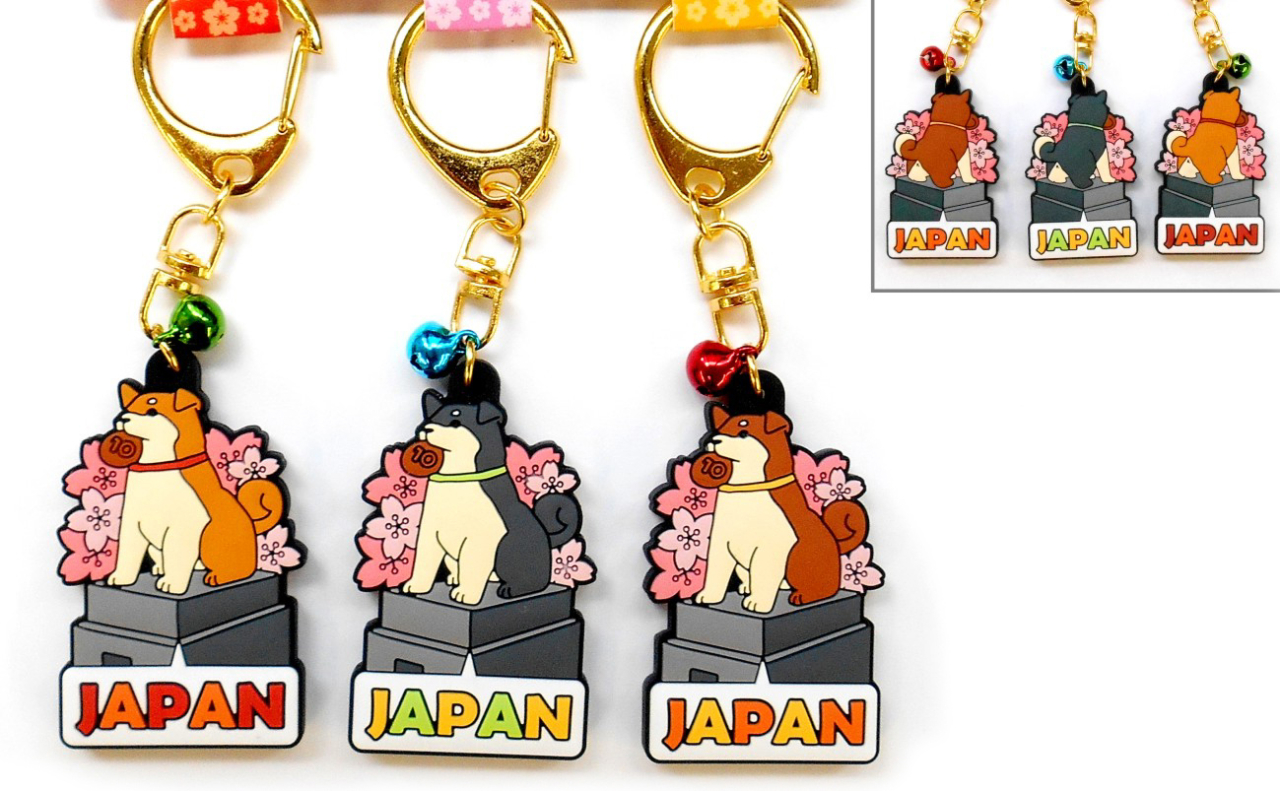 3Pラバーキーホルダー（桜ハチ公）