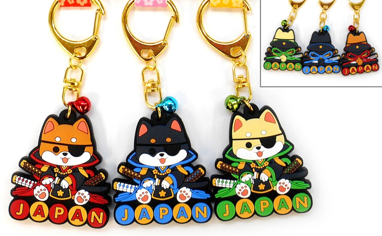 3Pラバーキーホルダー（柴犬将軍）