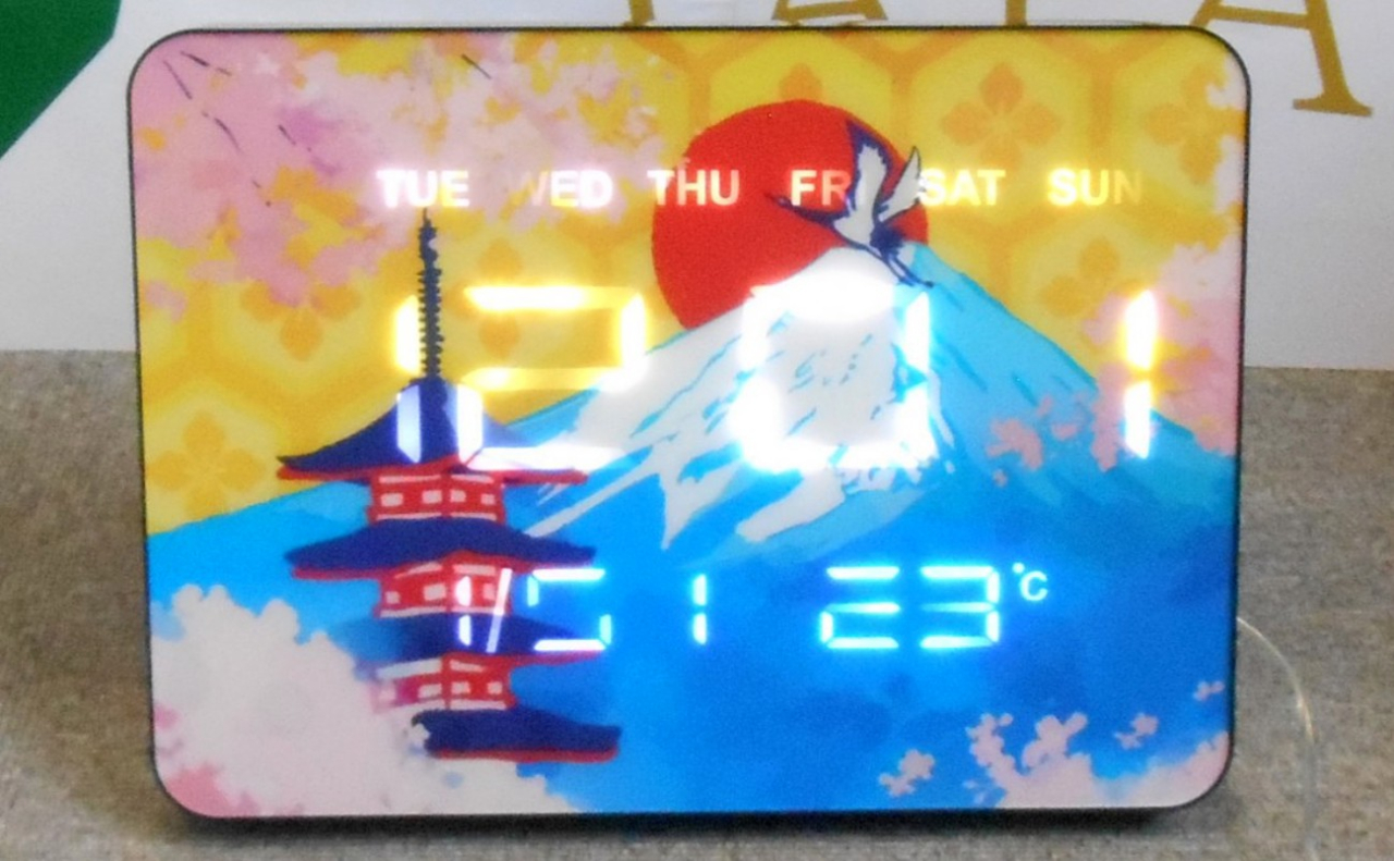 LED時計（富士鶴五重塔）