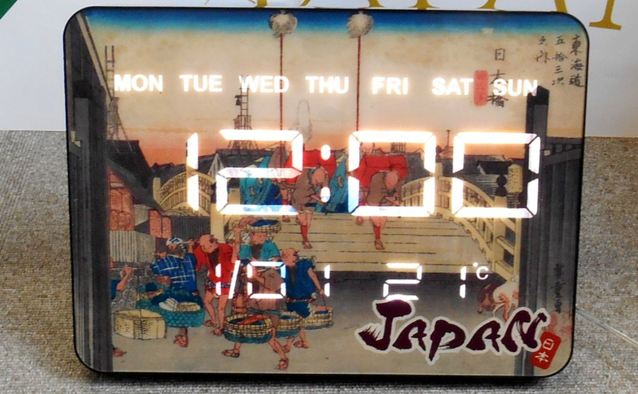 LED時計（浮世絵日本橋）