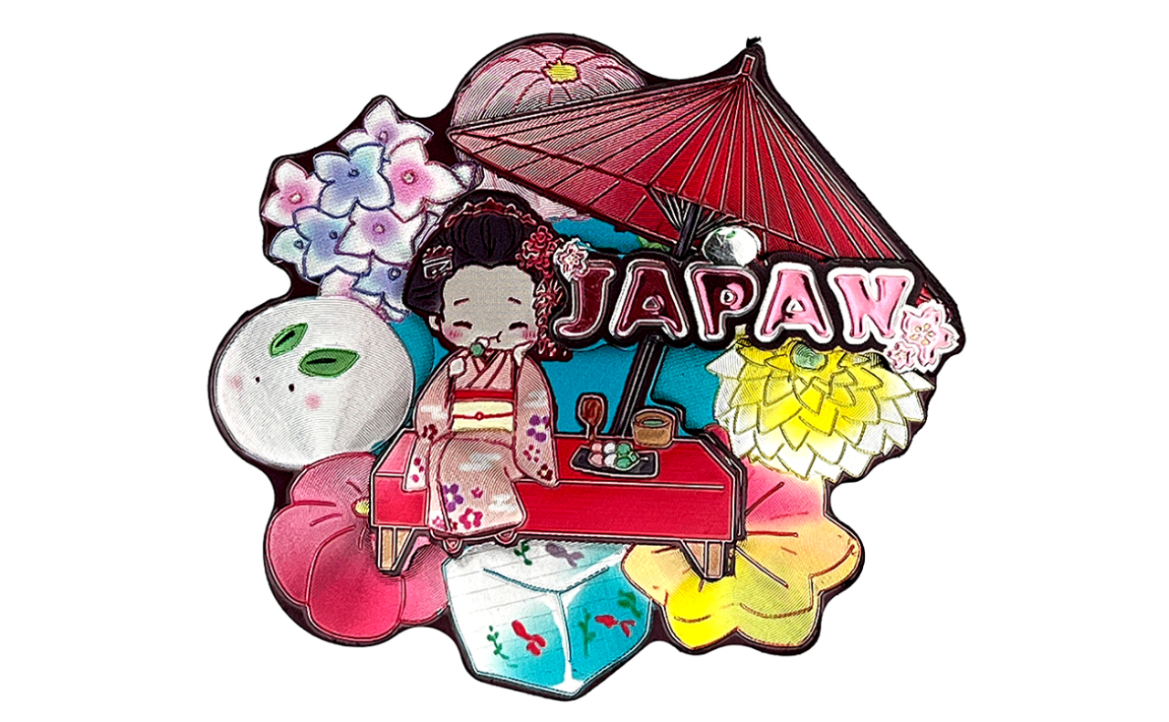 ラバーエッジングマグネット（JAPAN和菓子茶屋）