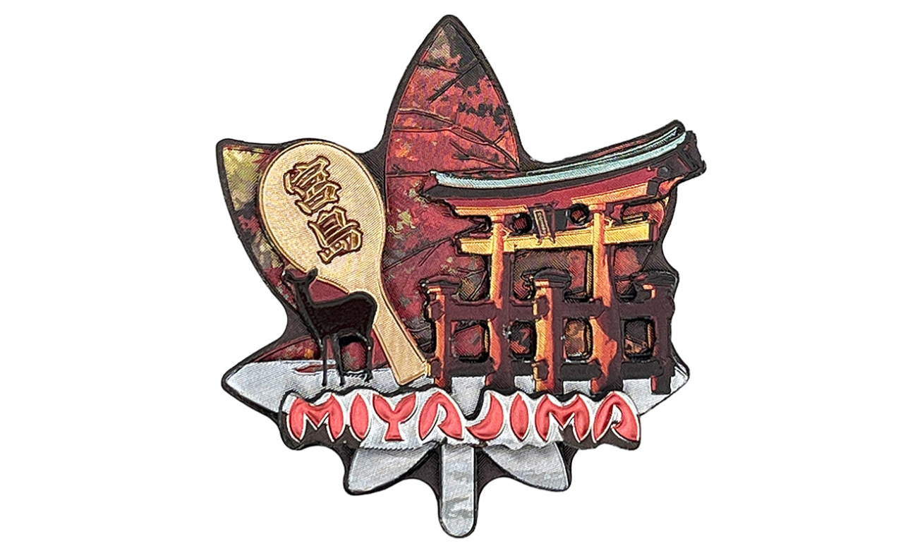 ラバーエッジングマグネット（宮島紅葉）