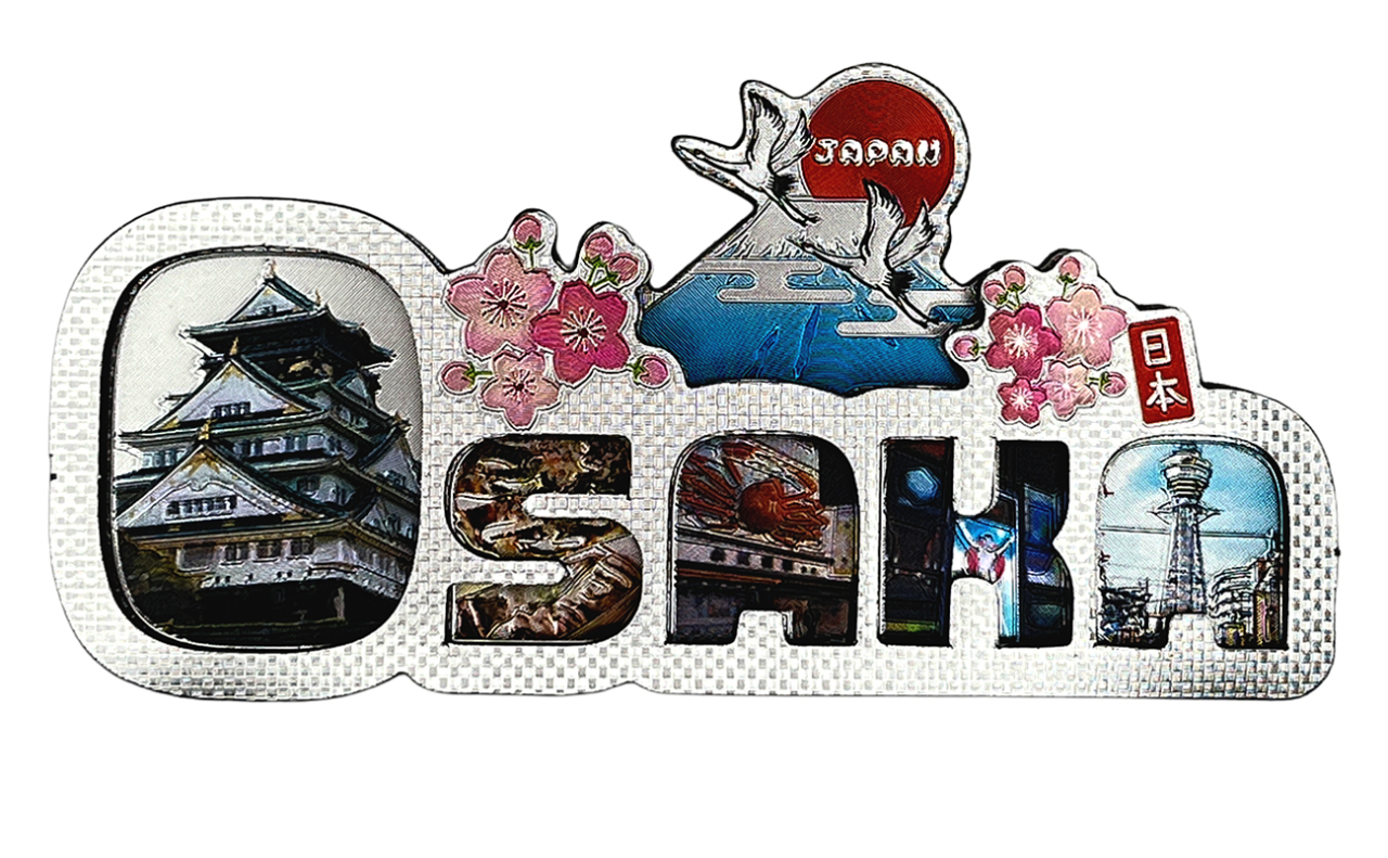 ラバーエッジングマグネット（鶴文字OSAKA）