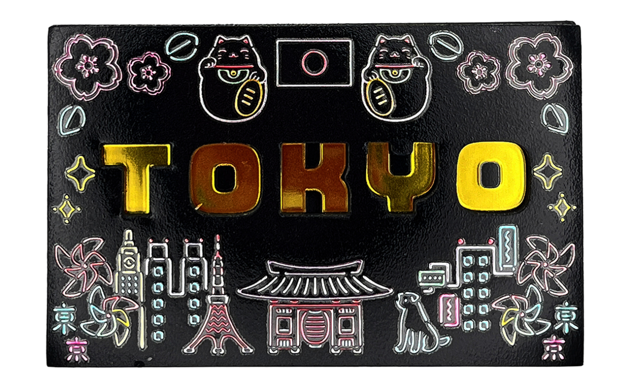 ラバーエッジングマグネット（TOKYO 抜き文字ネオン）