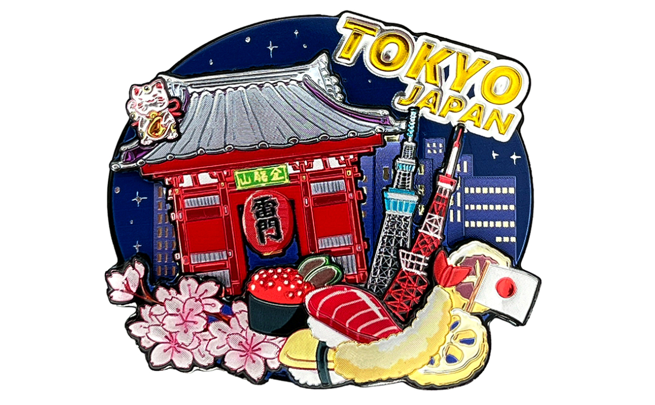 ラバーエッジングマグネット（TOKYO 天ぷらタワー雷門）