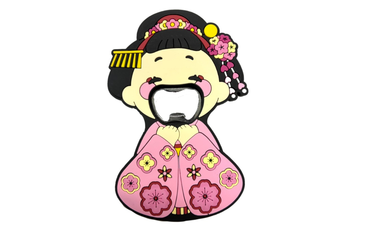 口開け栓抜きマグネット（舞妓）