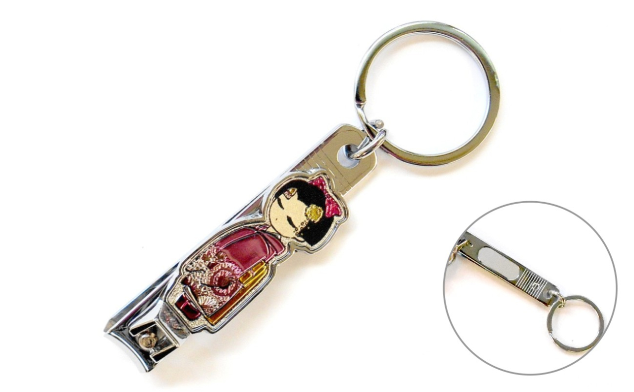 エッチングJAPAN爪切りキーホルダー（舞妓）