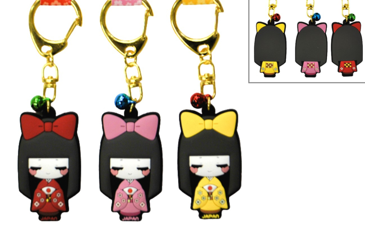 3Pラバーキーホルダー（こけし）