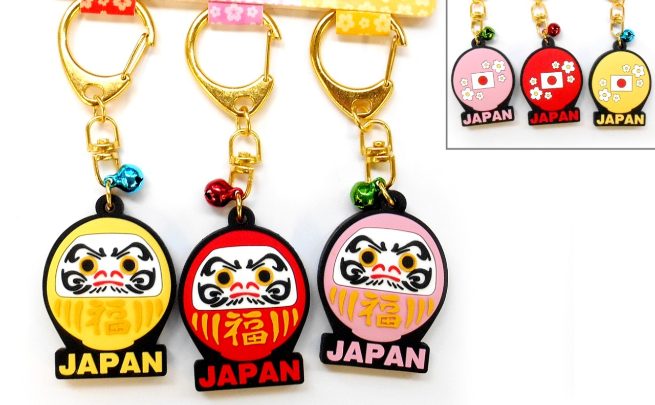 3Pラバーキーホルダー（だるま）