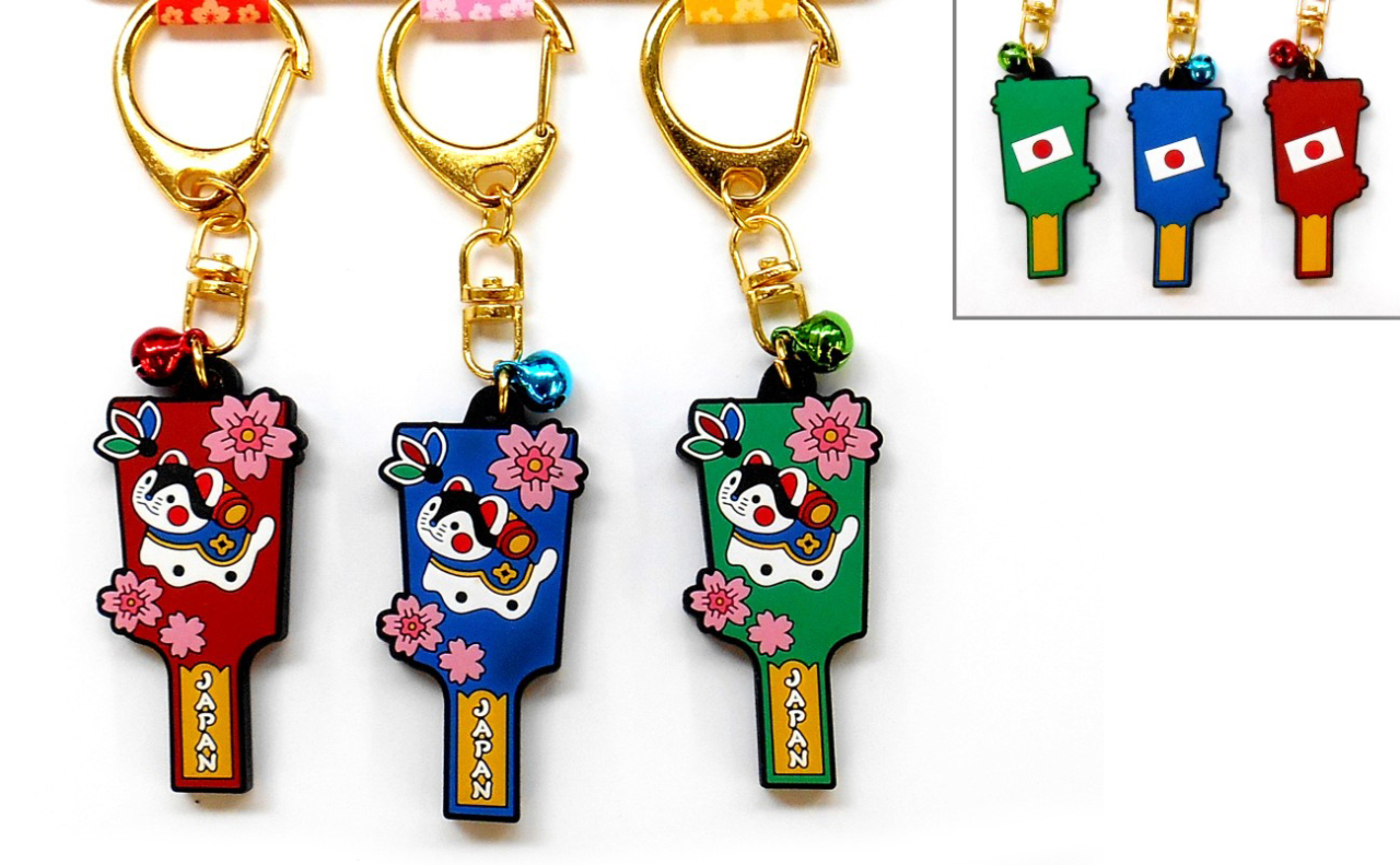 3Pラバーキーホルダー（羽子板）