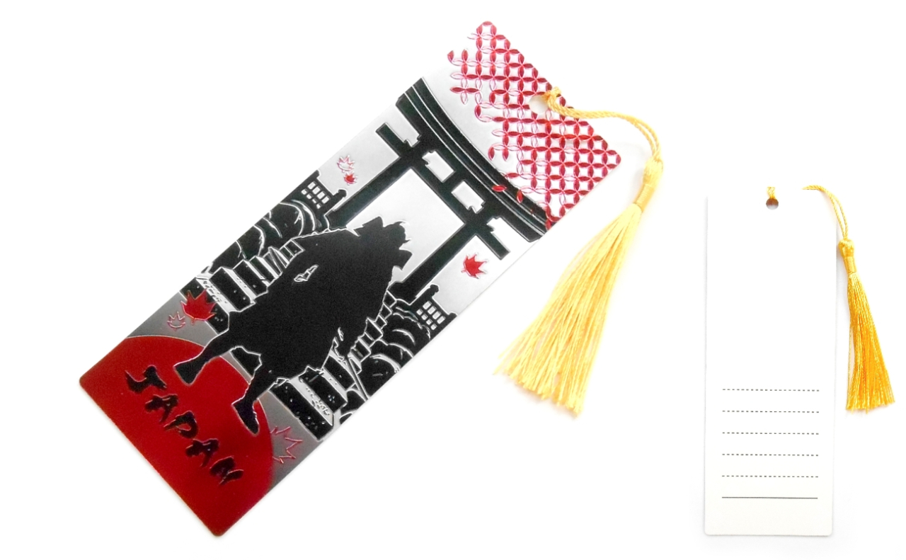 エッチングしおり（武将と日の丸）