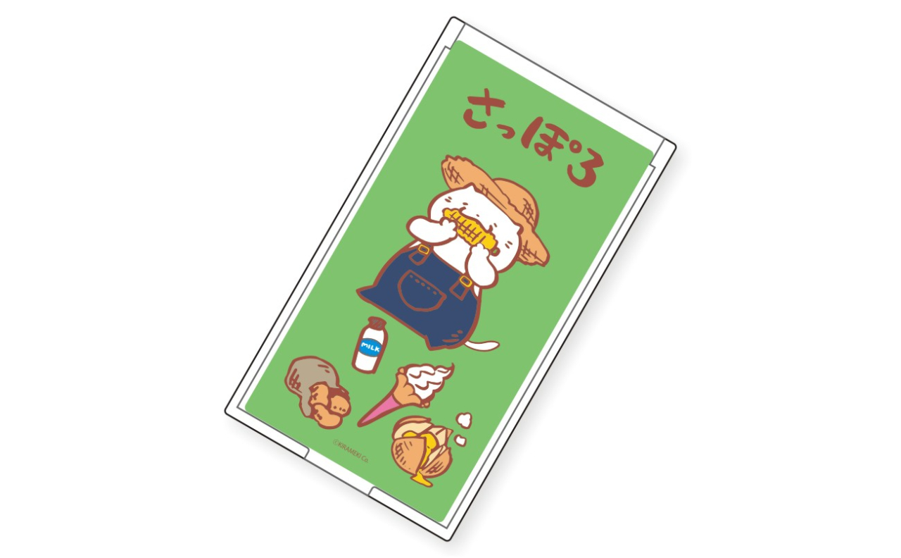 ねこぽーず札幌　コンパクトミラー（グリーン）