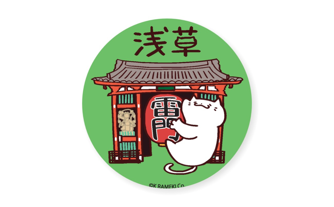 ねこぽーず東京　缶バッチ（浅草）