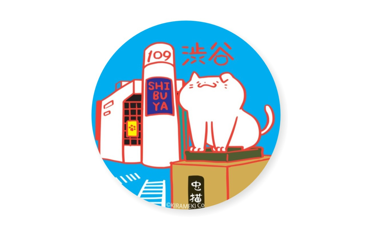 ねこぽーず東京　缶バッチ（渋谷）