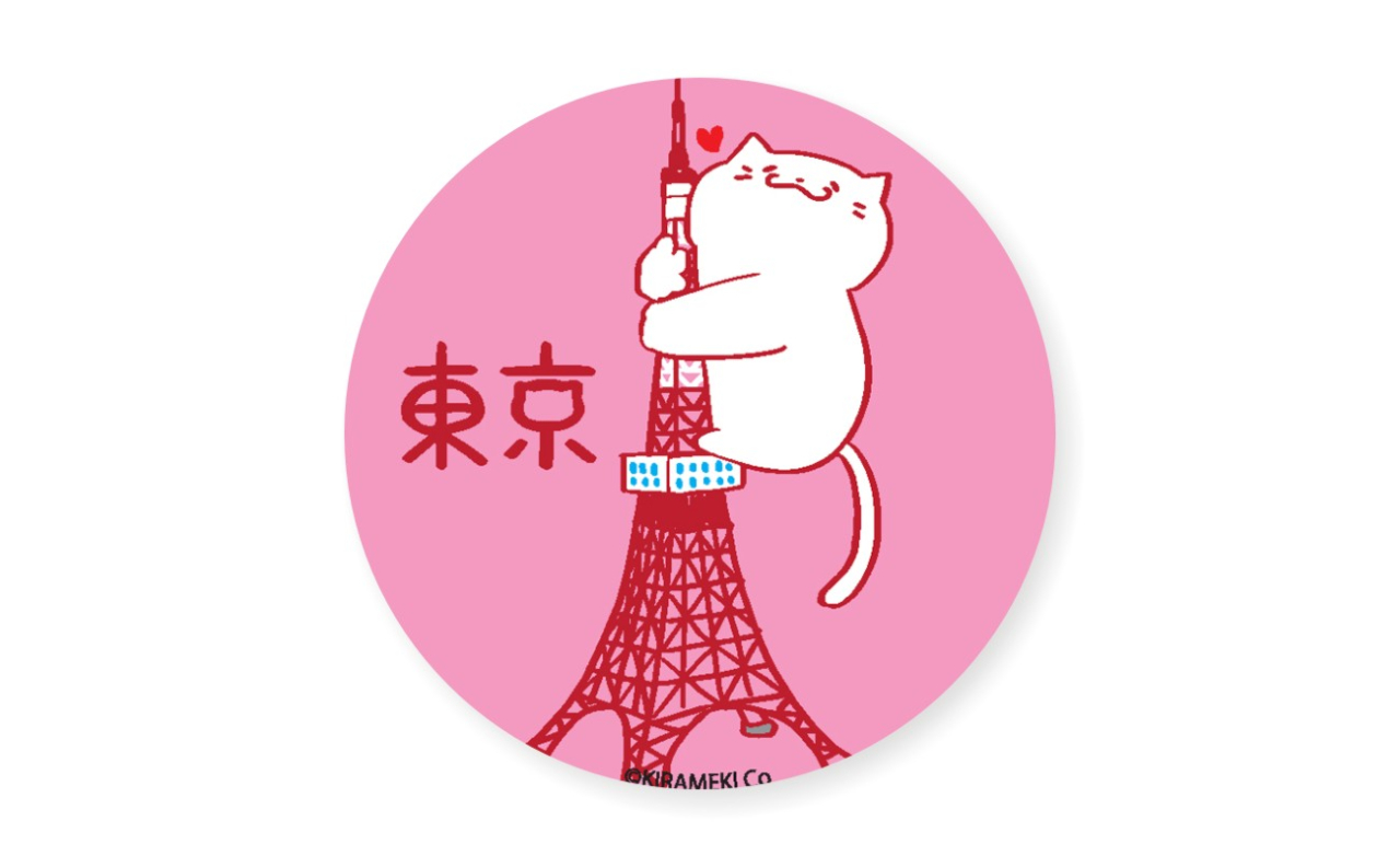 ねこぽーず東京　缶バッチ（東京）